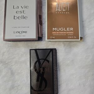 Lancome, YSL, Mugler Perfume Samples